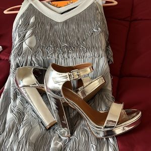 Shoe Republic LA silver platforms